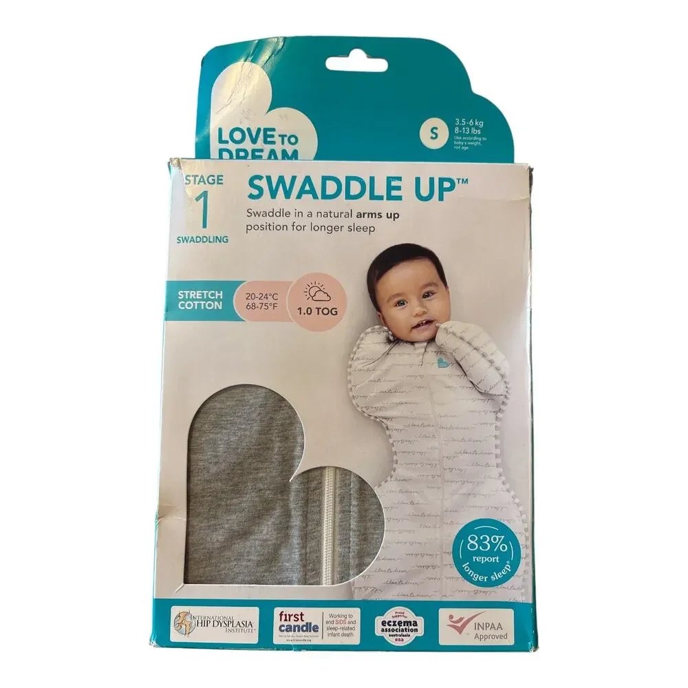 Love to Dream Swaddle UP Self-Soothing Sleep Sack Gray Size Small 8-13 lbs. NEW